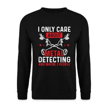 Metal Detectorist Treasure Hunter Metal Detecting - Unisex Sweatshirt - black - Front - Alina (178cm) & Michal (187cm)