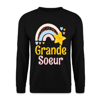 Vieille Sœur Grande Sœur - Sweat-shirt Unisexe - noir - Devant - Alina (178cm) & Michal (187cm)