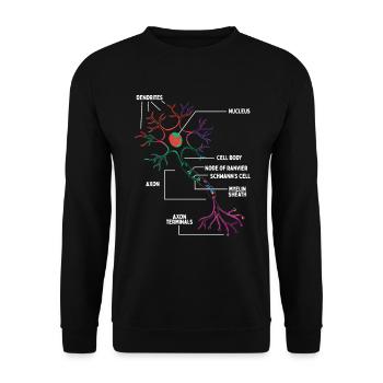 Neuron Neurologist Neursorgeon Brain Scan - Unisex Sweatshirt - black - Front - Alina (178cm) & Michal (187cm)
