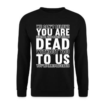 Farewell gift colleagues Job change - Unisex Sweatshirt - black - Front - Alina (178cm) & Michal (187cm)