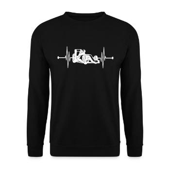 Motorsport Heartbeat - Unisex Sweatshirt - black - Front - Alina (178cm) & Michal (187cm)