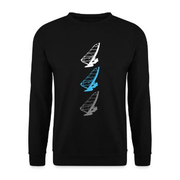 Planche à voile - Sweat-shirt Unisexe - noir - Devant - Alina (178cm) & Michal (187cm)