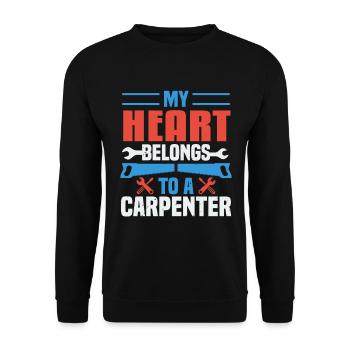 Carpenter Carpenter Carpenter Gift - Unisex Sweatshirt - black - Front - Alina (178cm) & Michal (187cm)