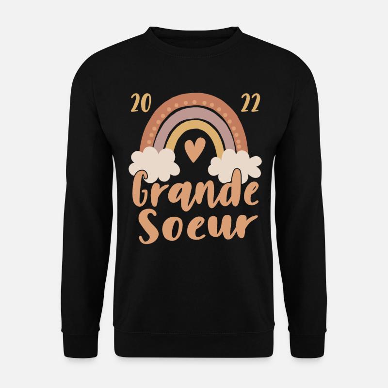 2022 Große Schwester Regenbogen - Unisex Pullover - Schwarz