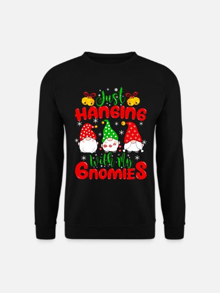 Juste accroché avec mes gnomies - Sweat-shirt Unisexe - noir
