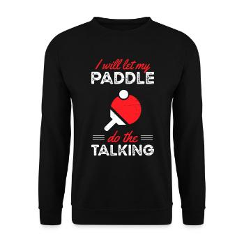 Table Tennis Ping Pong - Unisex Sweatshirt - black - Front - Alina (178cm) & Michal (187cm)