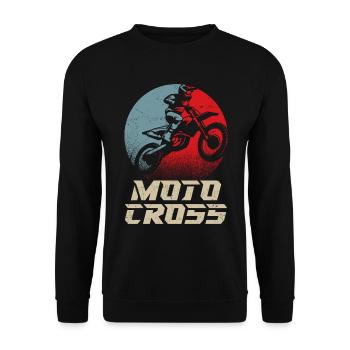Dirt Bike Motorcross MX Rider - Unisex Pullover - Schwarz - Vorne - Alina (178cm) & Michal (187cm)