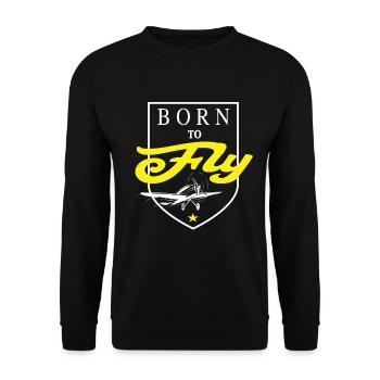 Né pour voler - Sweat-shirt Unisexe - noir - Devant - Alina (178cm) & Michal (187cm)