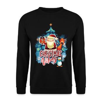 Christmas Design Christmas Saying Design - Unisex Sweatshirt - black - Front - Alina (178cm) & Michal (187cm)