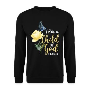 Christian Bible Verse Quote - Unisex Pullover - Schwarz - Vorne - Alina (178cm) & Michal (187cm)