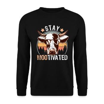 Cow Farmer Farm Agriculture Farmer - Unisex Sweatshirt - black - Front - Alina (178cm) & Michal (187cm)
