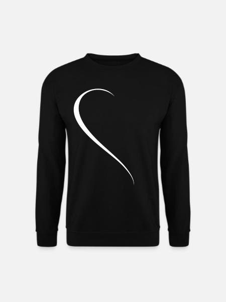 Half White Heart - Unisex Sweatshirt - black