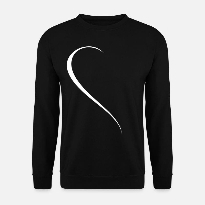 Half White Heart - Unisex Sweatshirt - black