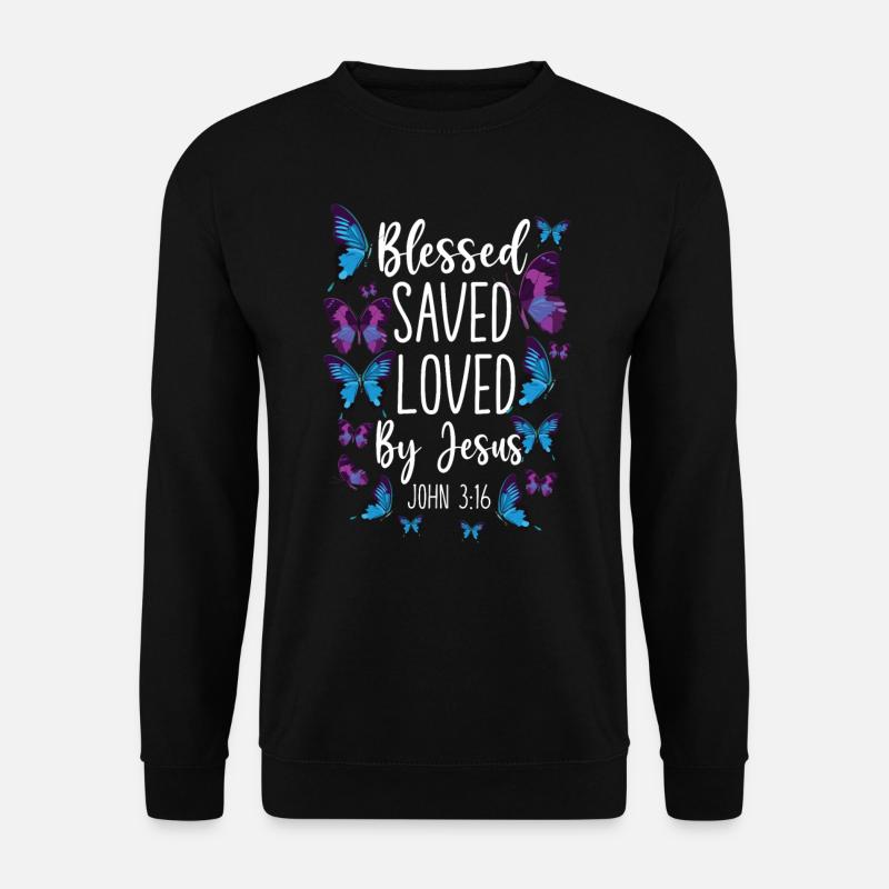 Christian Bible Verse Quote - Unisex Pullover - Schwarz