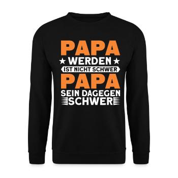 Kinder Papa Vater Geschenk - Unisex Pullover - Schwarz - Vorne - Alina (178cm) & Michal (187cm)