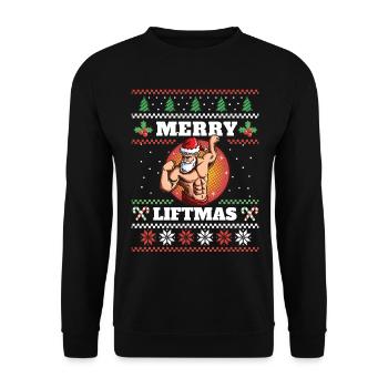 Motif de Noël liftant - Sweat-shirt Unisexe - noir - Devant - Alina (178cm) & Michal (187cm)