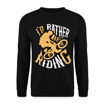 Mountain bike Design for a Mountain biker - Unisex Sweatshirt - black - Front - Alina (178cm) & Michal (187cm)