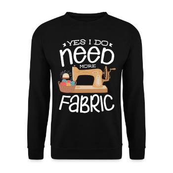 Sewing Design for a Sewing Quilting Fan - Unisex Sweatshirt - black - Front - Alina (178cm) & Michal (187cm)