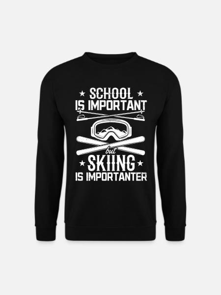 Skifahrer Schulkinder Ski Fahren Skifahren Jungen - Unisex Pullover - Schwarz