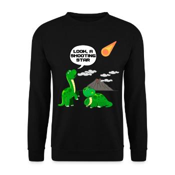 Dinosaur Dino Prehistoric Fun - Unisex Sweatshirt - black - Front - Alina (178cm) & Michal (187cm)