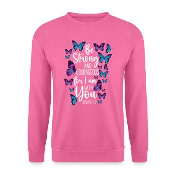 Citation de verset biblique chrétien - Sweat-shirt Unisexe - rose - Devant