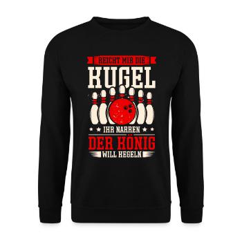 Kegeln Kegler Bowling - Unisex Pullover - Schwarz - Vorne - Alina (178cm) & Michal (187cm)