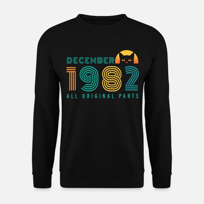 Né en décembre 1982 chat - Sweat-shirt Unisexe - noir