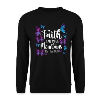 Christian Bible Verse Quote - Unisex Pullover - Schwarz - Vorne - Alina (178cm) & Michal (187cm)