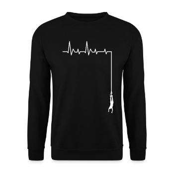 Bungee Jumping Heartbeat Bungee Jumpers - Unisex Sweatshirt - black - Front - Alina (178cm) & Michal (187cm)