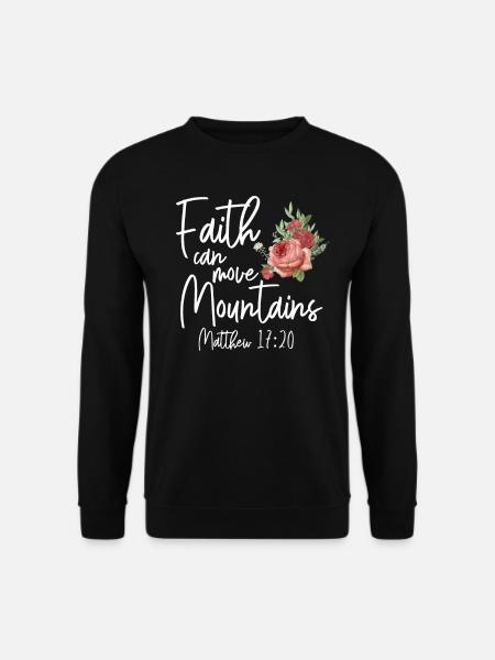 Christian Bible Verse Quote Rose - Unisex Pullover - Schwarz