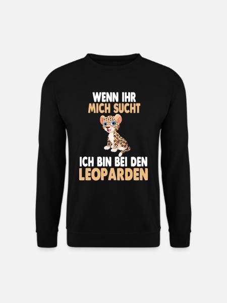 Ich bin bei den Leoparden - Unisex Pullover - Schwarz
