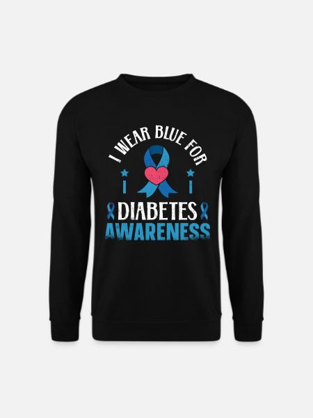 Diabeetikko Käytän sinistä diabeteksen tietoisuuteen - Unisextröja - svart