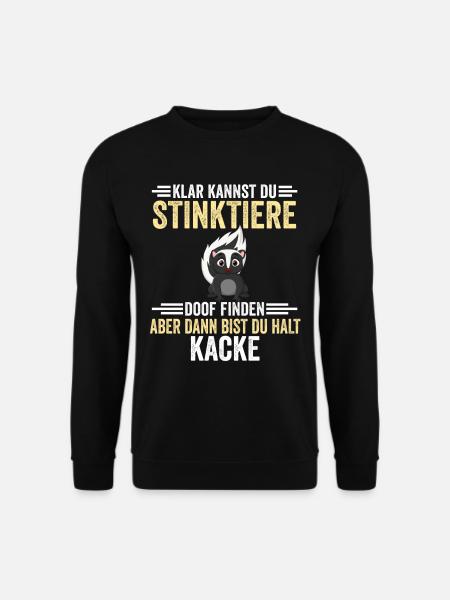 Stinktiere Stinktier Zootier - Unisex Pullover - Schwarz