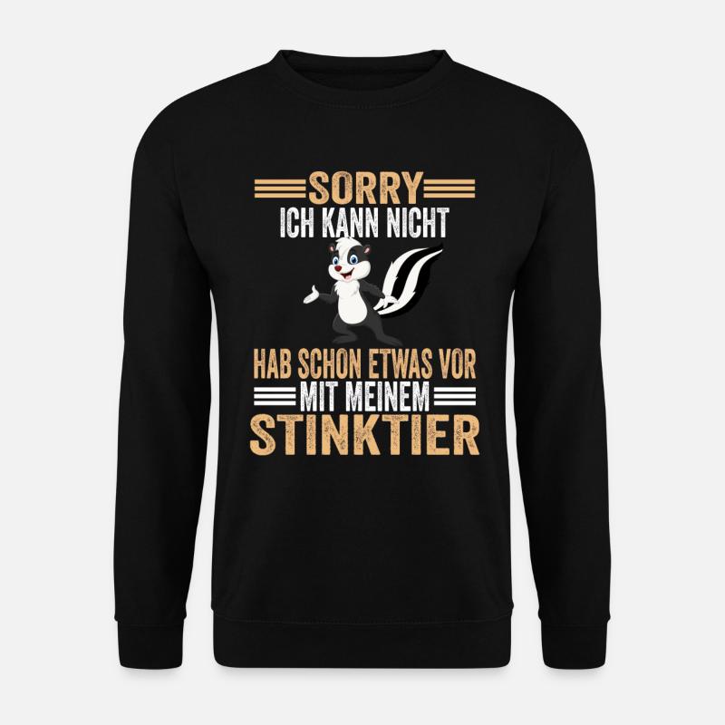 Stinktier Stinktiere - Unisex Pullover - Schwarz