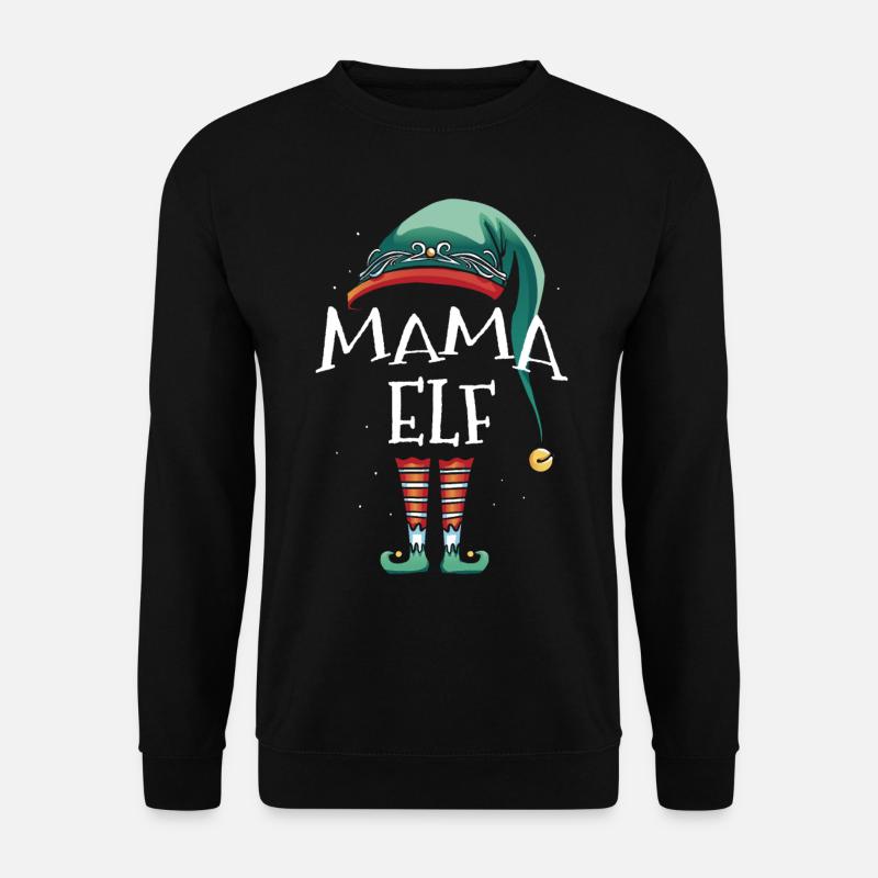 Mama Elf - Unisex Pullover - Schwarz