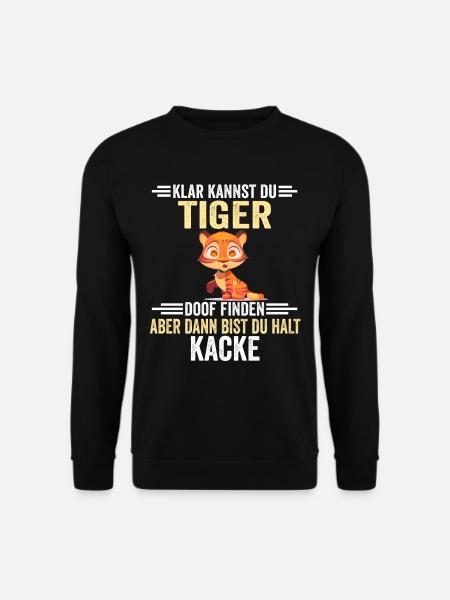 Tiger Zootier - Unisex Pullover - Schwarz