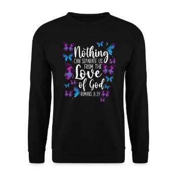 Citation de verset biblique chrétien - Sweat-shirt Unisexe - noir - Devant - Alina (178cm) & Michal (187cm)