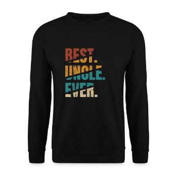 Best Uncle Ever Bester Onkel Patentante Vintage - Unisex Pullover - Schwarz - Vorne - Alina (178cm) & Michal (187cm)