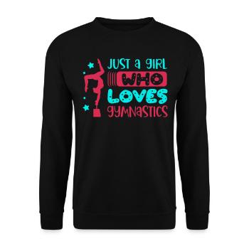Gymnastics for a Gymnast - Unisex Sweatshirt - black - Front - Alina (178cm) & Michal (187cm)
