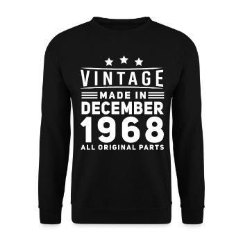 December 1968 Original Vintage - Unisex Sweatshirt - black - Front - Alina (178cm) & Michal (187cm)