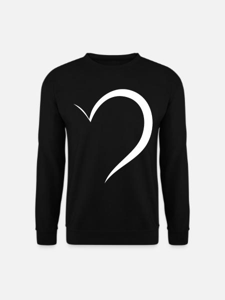 Half White Heart - Unisex Sweatshirt - black