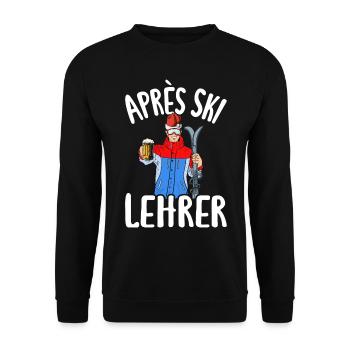 Après Ski Lehrer Skifahrer Après-ski Party Skiing - Unisex Pullover - Schwarz - Vorne - Alina (178cm) & Michal (187cm)