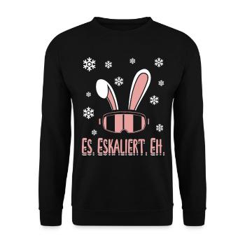 Skieurs Il Escalade Eh Party Ski Ski - Sweat-shirt Unisexe - noir - Devant - Alina (178cm) & Michal (187cm)