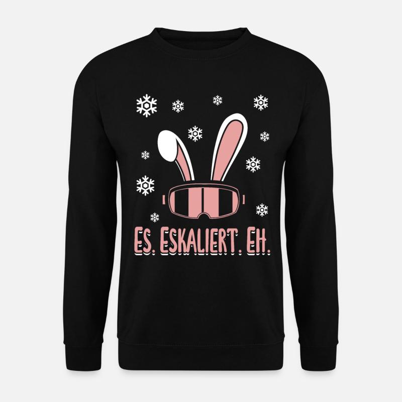 Skifahrer Es Eskaliert Eh Party Skifahren Skiing - Unisex Pullover - Schwarz