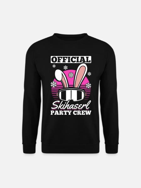 Skifahrer Official Skihaserl Party Crew Skifahren - Unisex Pullover - Schwarz