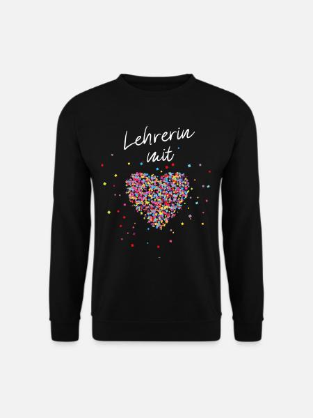 Lehrerin mit Herz Geschenkidee für Pädagogen - Unisex Pullover - Schwarz