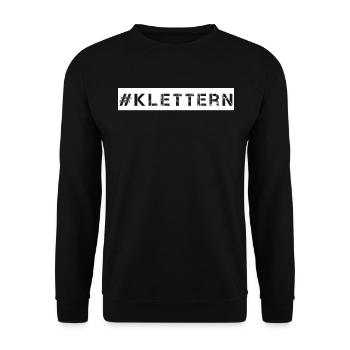 Klettern - #Klettern - Unisex Pullover - Schwarz - Vorne - Alina (178cm) & Michal (187cm)