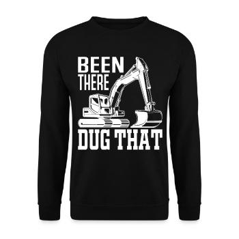 Been There Dug That - Bagger Beruf Maschinenführer - Unisex Pullover - Schwarz - Vorne - Alina (178cm) & Michal (187cm)