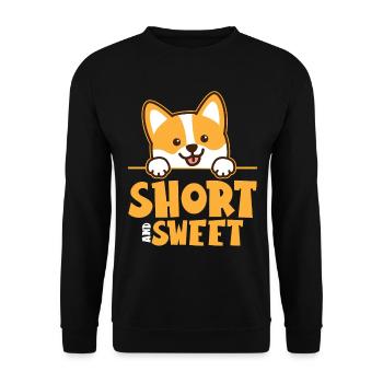Welsh Corgi Pembroke Dog Dog Owner Gift - Unisex Sweatshirt - black - Front - Alina (178cm) & Michal (187cm)