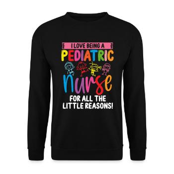 PEDS Nurse For all the little Pediatric Nurse - Unisex Pullover - Schwarz - Vorne - Alina (178cm) & Michal (187cm)